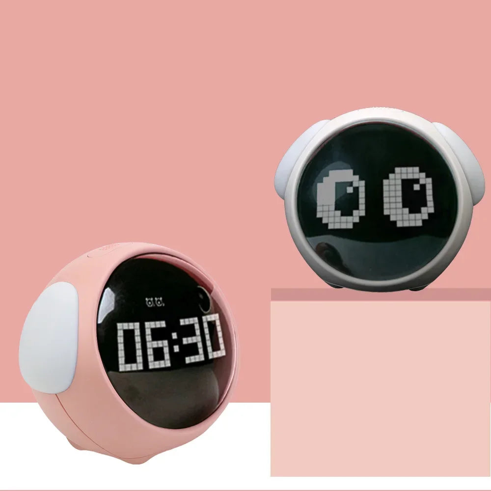 Cute Expression Alarm Clock Night Light