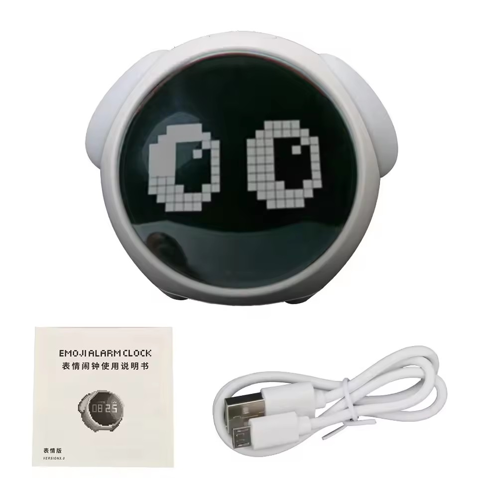 Cute Expression Alarm Clock Night Light